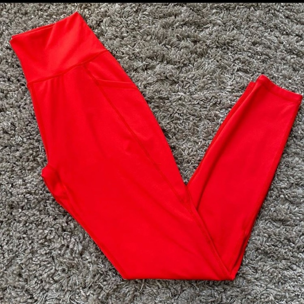 Red Alphalete Surface Pocket Leggings